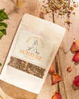 Rest and Digest Herbal Tummy Tea. peppermint, marshmallow root, marshmallow leaf, yarrow, lavender, digestion, belly,, sleeping, rest. Herbal infusion. Nurture herbal tea. 